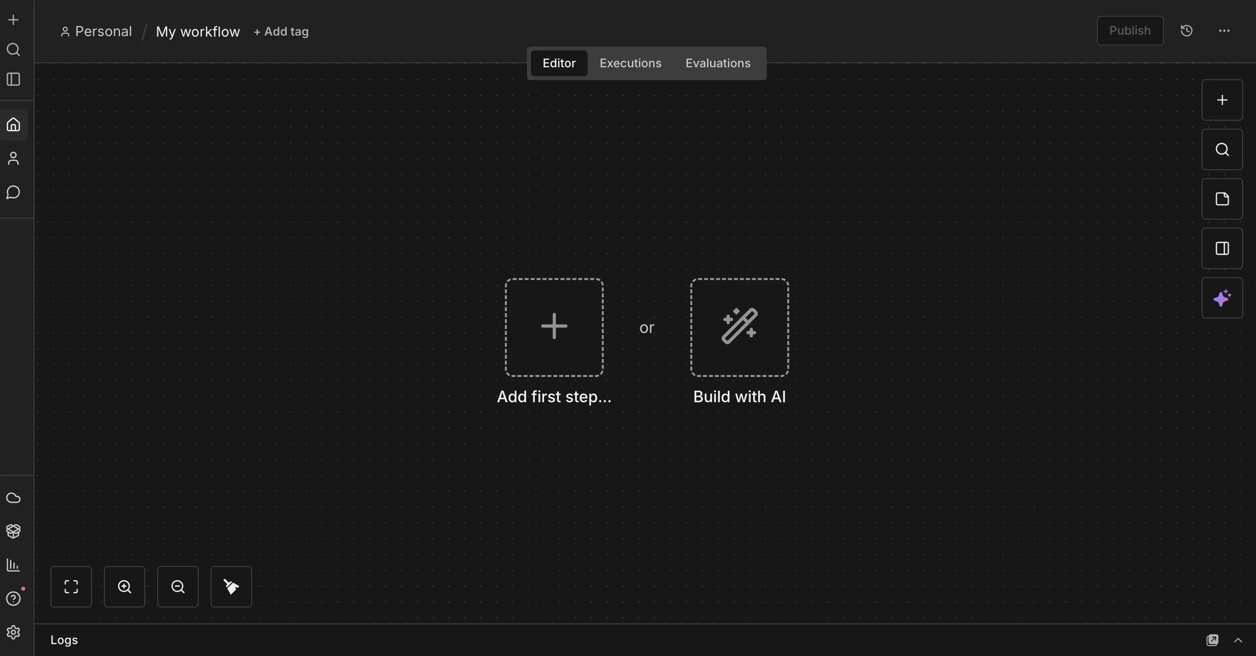 Create new n8n workflow