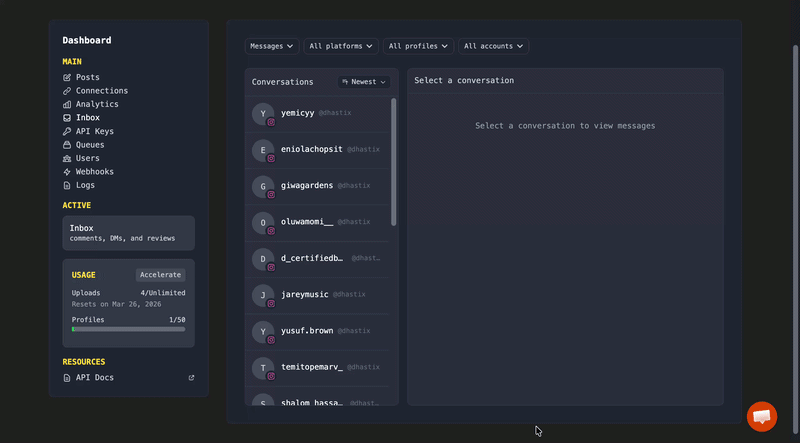 Late dashboard DM demo
